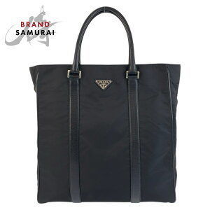 Prada Tessuto triangular black Saffiano nylon Shoulder Bag business